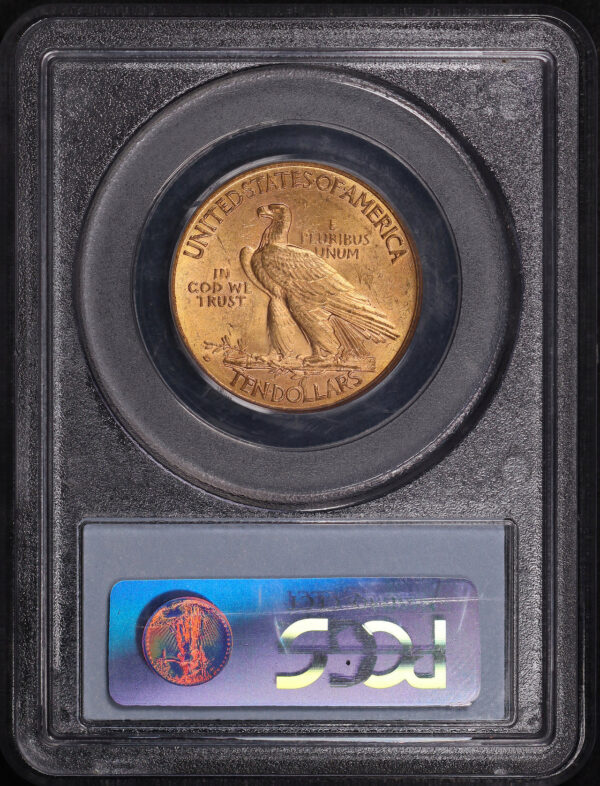 Reverse of this 1908-D Indian $10 Motto PCGS MS-62