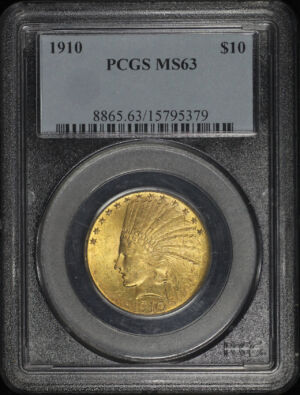 Obverse of this 1910 Indian $10 Motto PCGS MS-63