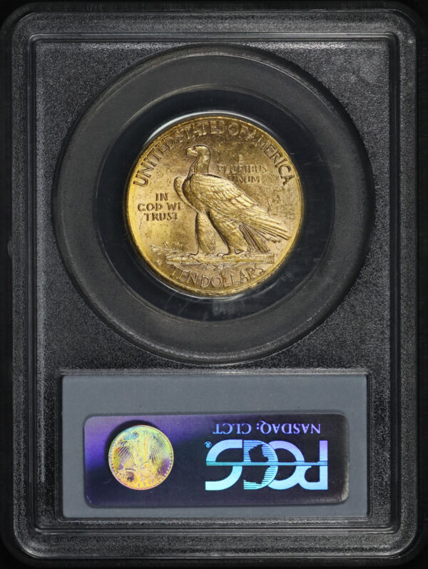 Reverse of this 1910-D Indian $10 Motto PCGS AU-58
