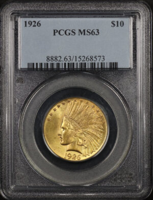 Obverse of this 1926 Indian $10 Motto PCGS MS-63