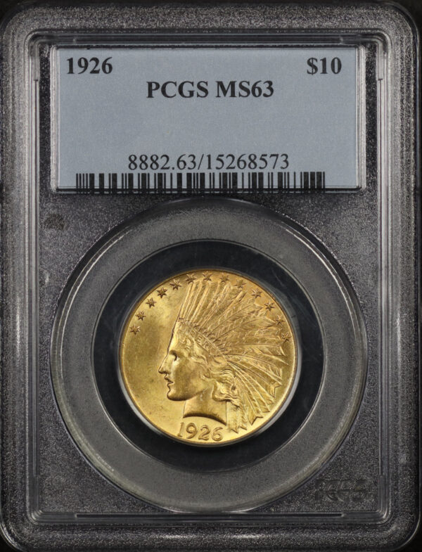 Obverse of this 1926 Indian $10 Motto PCGS MS-63