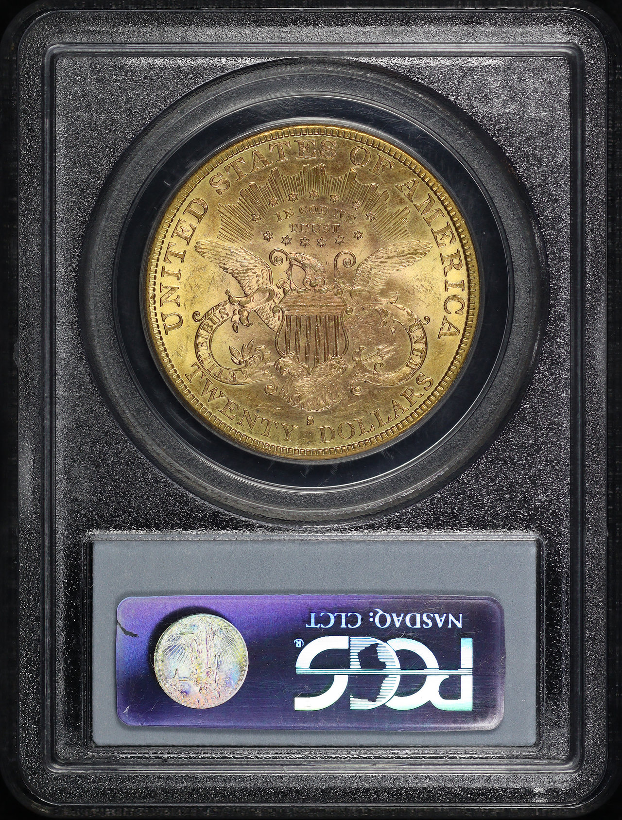 Reverse of this 1883-S Liberty Head $20 Type 3 PCGS MS-63