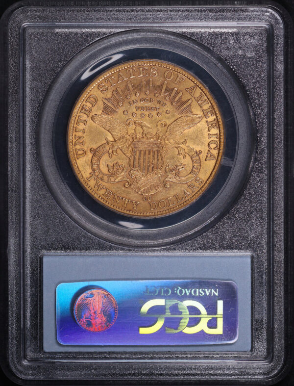 Reverse of this 1884-CC Liberty Head $20 Type 3 PCGS AU-50