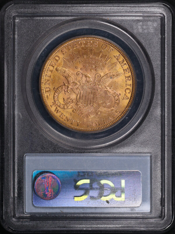 Reverse of this 1884-S Liberty Head $20 Type 3 PCGS MS-62
