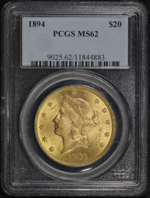 Obverse of this 1894 Liberty Head $20 Type 3 PCGS MS-62