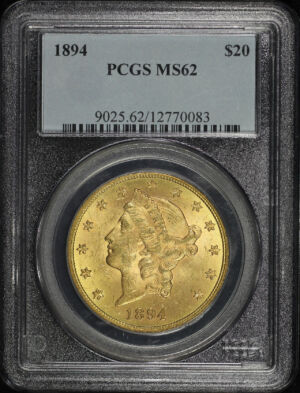 Obverse of this 1894 Liberty Head $20 Type 3 PCGS MS-62