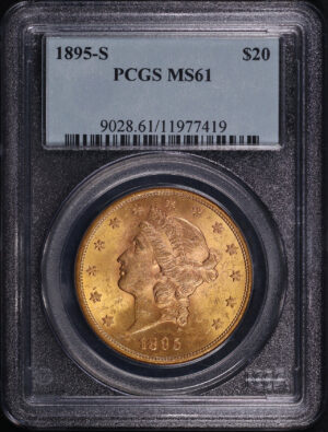 Obverse of this 1895-S Liberty Head $20 Type 3 PCGS MS-61