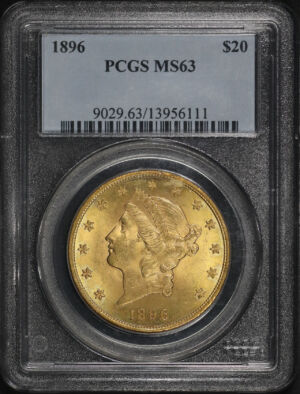 Obverse of this 1896 Liberty Head $20 Type 3 PCGS MS-63