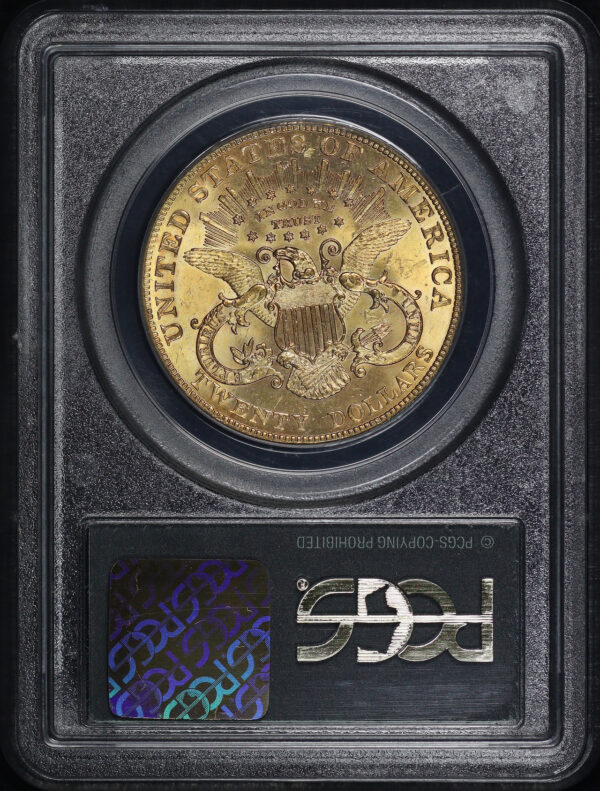 Reverse of this 1903 Liberty Head $20 Type 3 PCGS MS-63 Old Green Holder