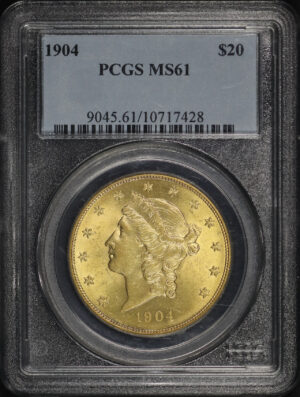 Obverse of this 1904 Liberty Head $20 Type 3 PCGS MS-61