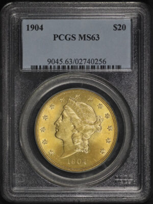 Obverse of this 1904 Liberty Head $20 Type 3 PCGS MS-63