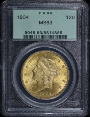 Obverse of this 1904 Liberty Head $20 Type 3 PCGS MS-63
