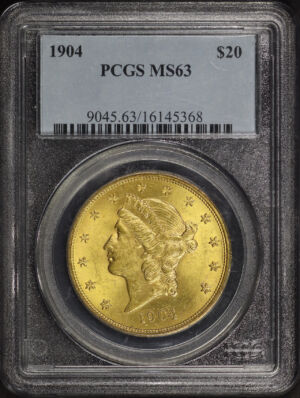 Obverse of this 1904 Liberty Head $20 Type 3 PCGS MS-63