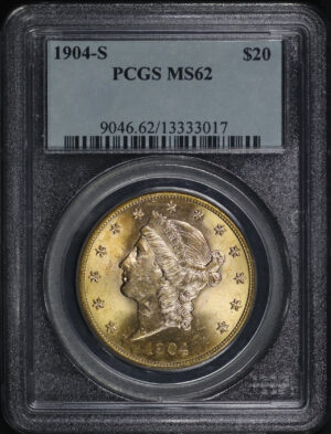 Obverse of this 1904-S Liberty Head $20 Type 3 PCGS MS-62