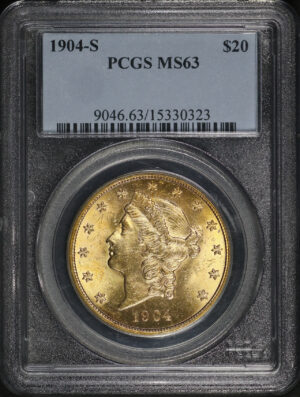 Obverse of this 1904-S Liberty Head $20 Type 3 PCGS MS-63