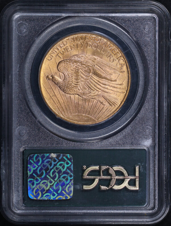 Reverse of this 1908 St. Gaudens $20 No Motto PCGS MS-62