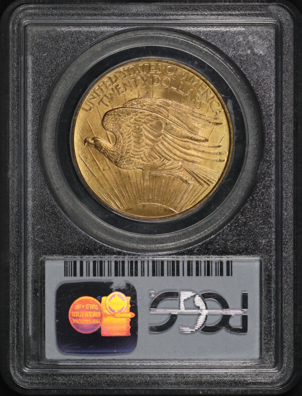 Reverse of this 1908 St. Gaudens $20 No Motto PCGS MS-64