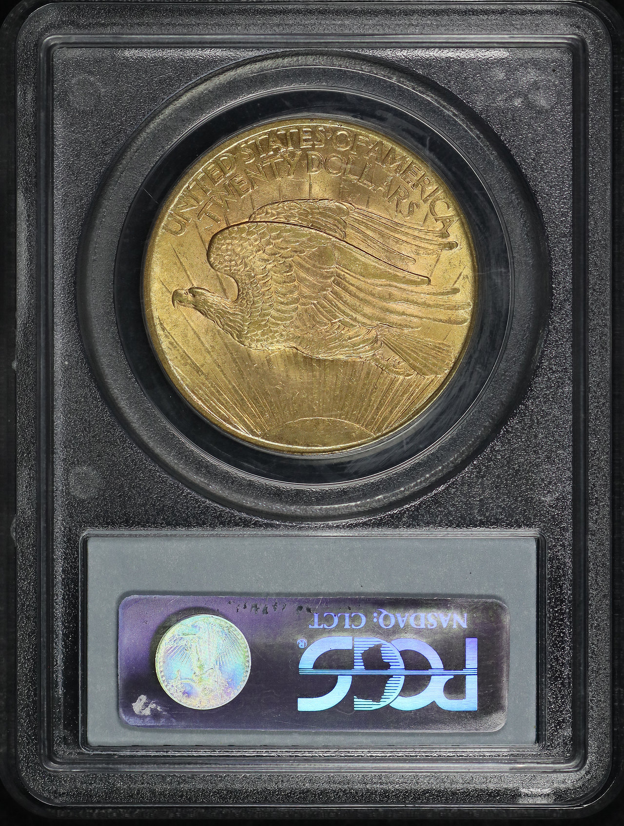 Reverse of this 1908 St. Gaudens $20 No Motto PCGS MS-65