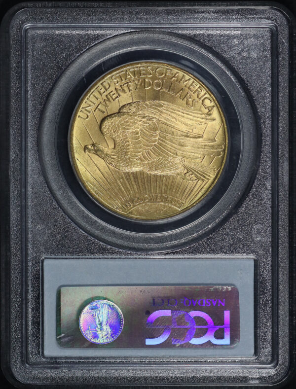 Reverse of this 1910-D St. Gaudens $20 PCGS MS-65
