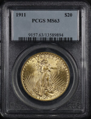 Obverse of this 1911 St. Gaudens $20 PCGS MS-63