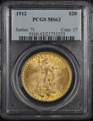 Obverse of this 1912 St. Gaudens $20 PCGS MS-62