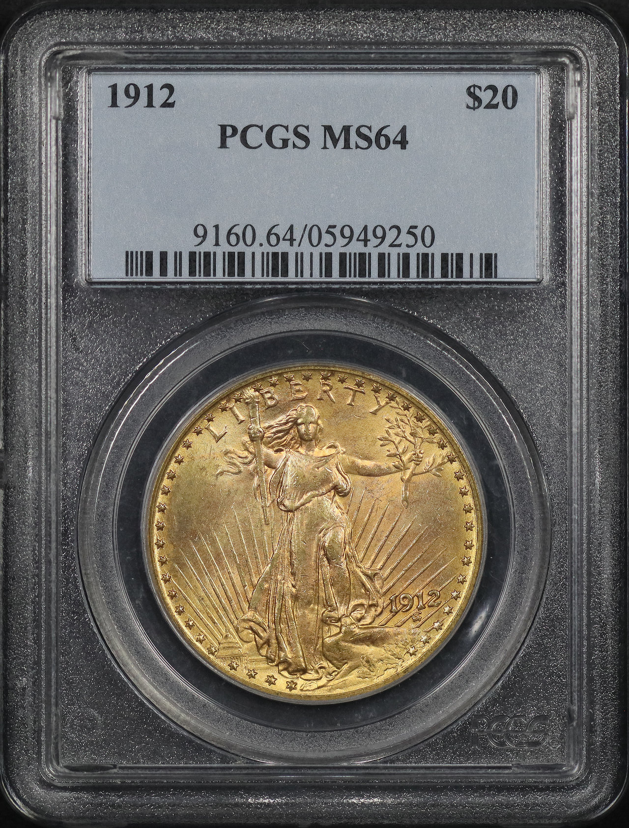 Obverse of this 1912 St. Gaudens $20 PCGS MS-64
