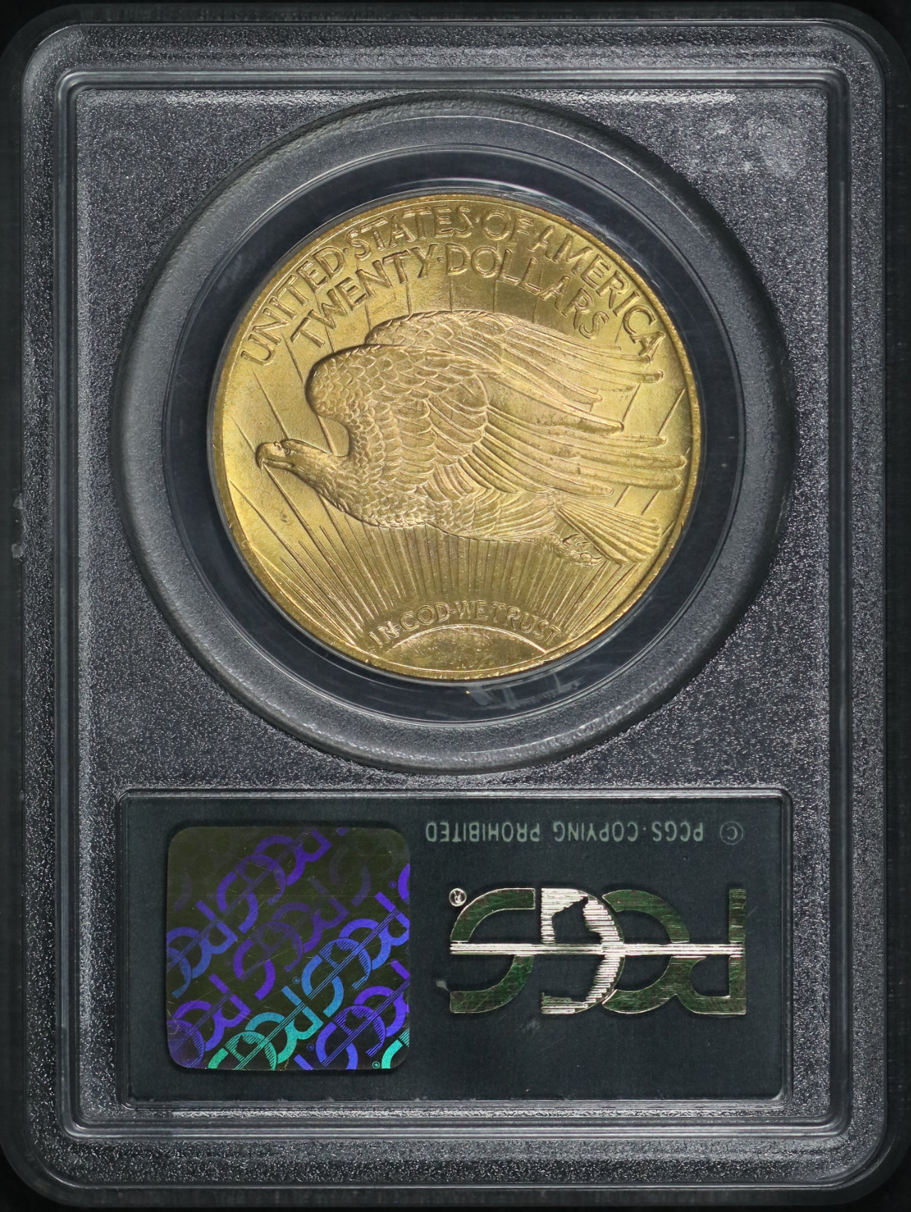 Reverse of this 1924 St. Gaudens $20 PCGS MS-63 Old Green Holder