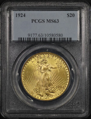 Obverse of this 1924 St. Gaudens $20 PCGS MS-63