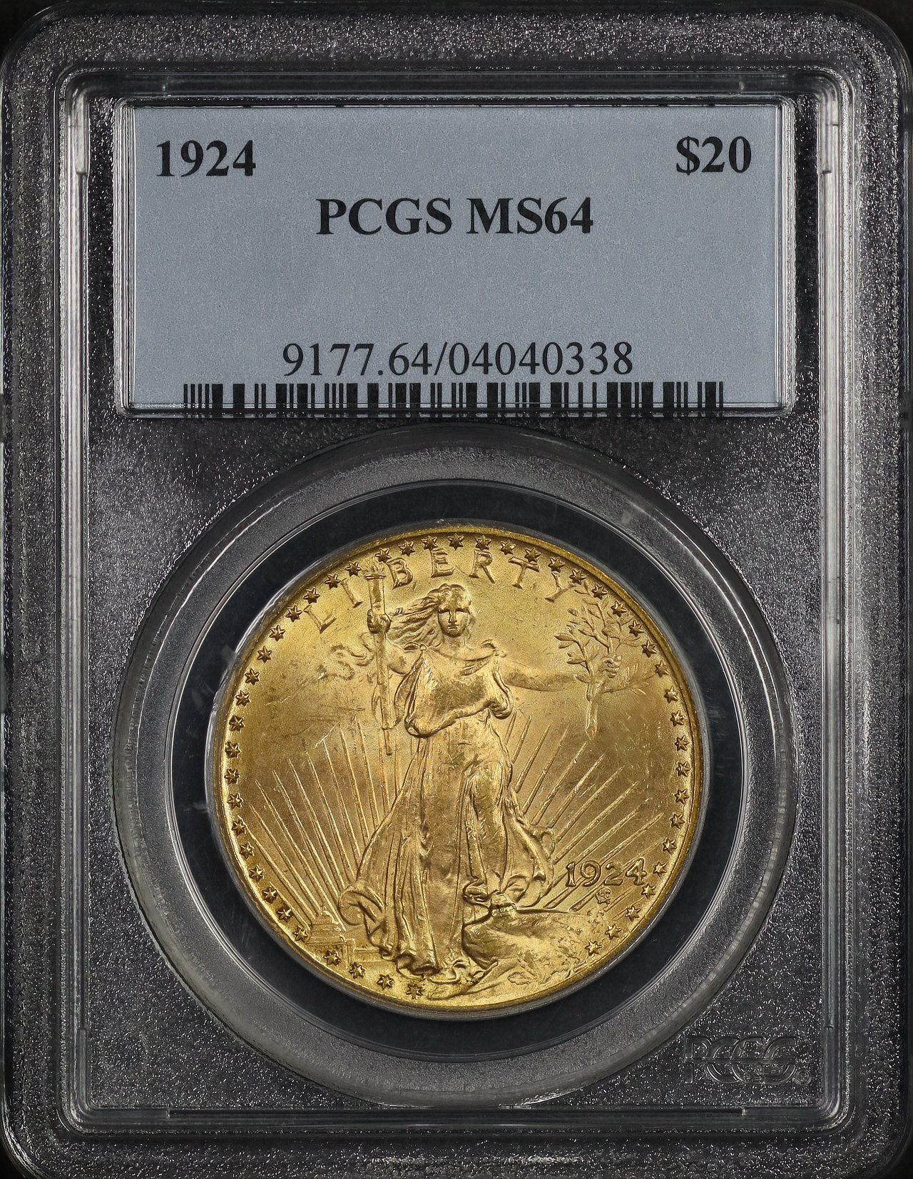 Obverse of this 1924 St. Gaudens $20 PCGS MS-64