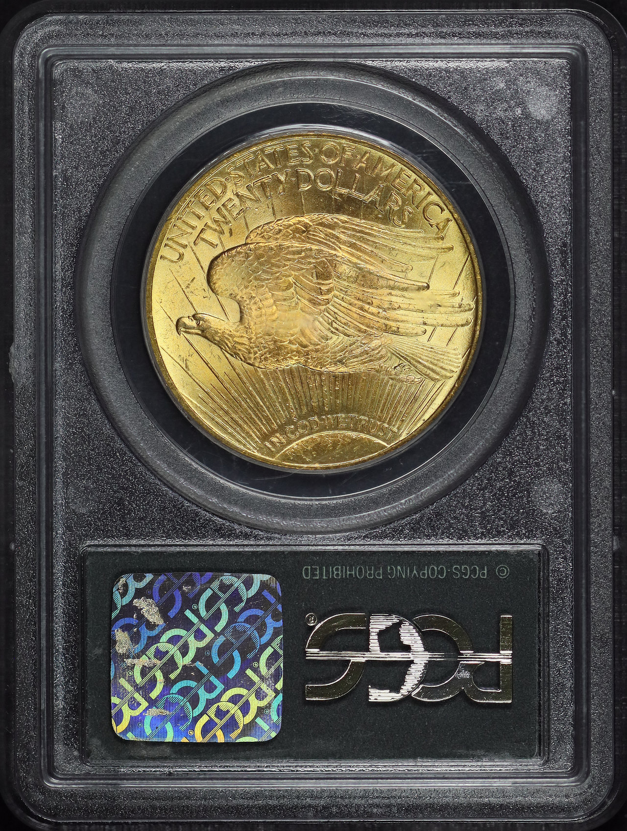 Reverse of this 1924 St. Gaudens $20 PCGS MS-64 Old Green Holder