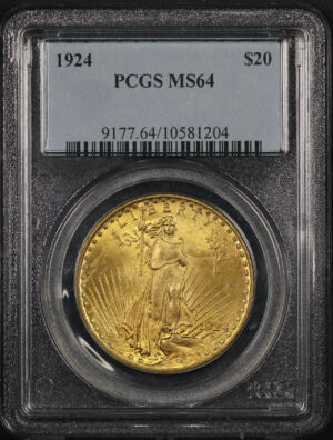 Obverse of this 1924 St. Gaudens $20 PCGS MS-64