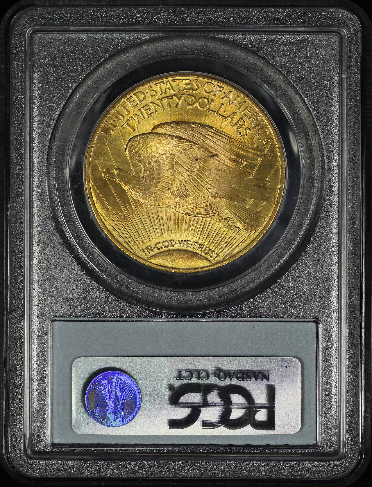 Reverse of this 1924 St. Gaudens $20 PCGS MS-66