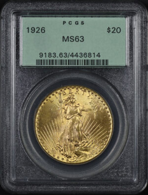 Obverse of this 1926 St. Gaudens $20 PCGS MS-63