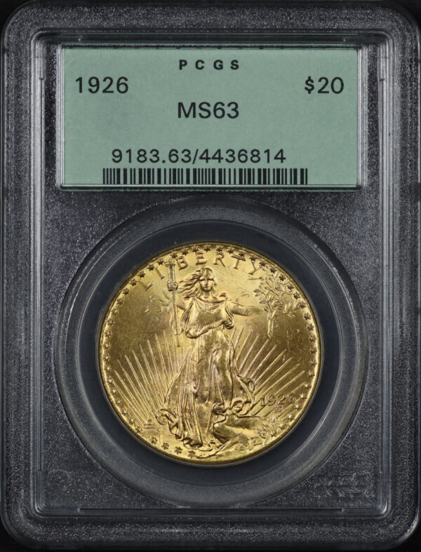 Obverse of this 1926 St. Gaudens $20 PCGS MS-63