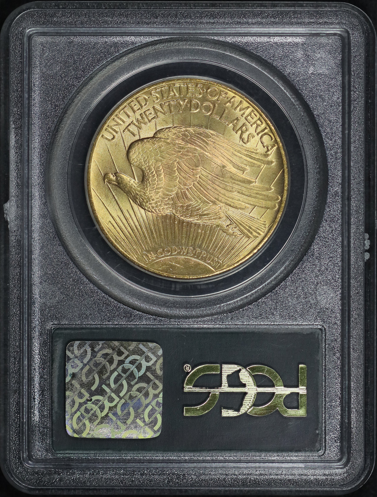 Reverse of this 1927 St. Gaudens $20 PCGS MS-62 Old Green Holder