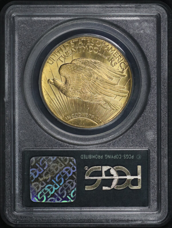 Reverse of this 1927 St. Gaudens $20 PCGS MS-63 Old Green Holder
