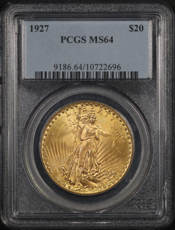 Obverse of this 1927 St. Gaudens $20 PCGS MS-64
