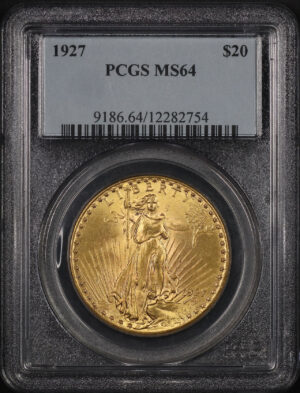 Obverse of this 1927 St. Gaudens $20 PCGS MS-64