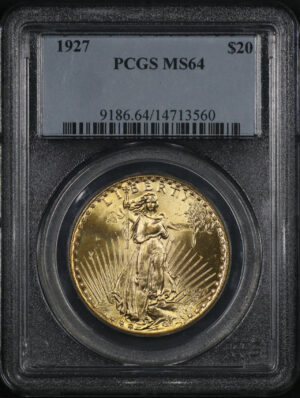 Obverse of this 1927 St. Gaudens $20 PCGS MS-64
