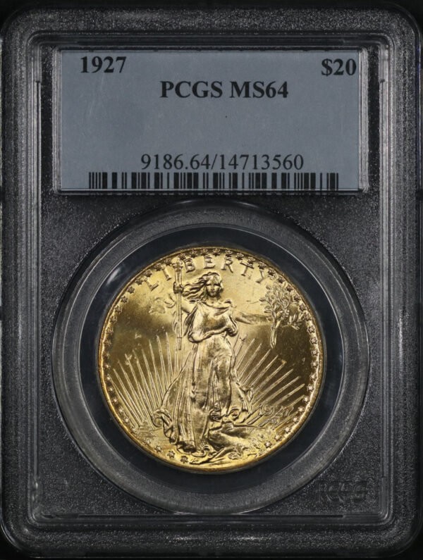 Obverse of this 1927 St. Gaudens $20 PCGS MS-64