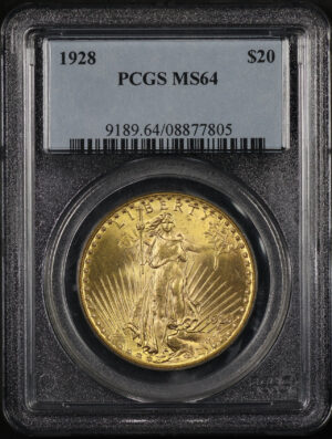 Obverse of this 1928 St. Gaudens $20 PCGS MS-64