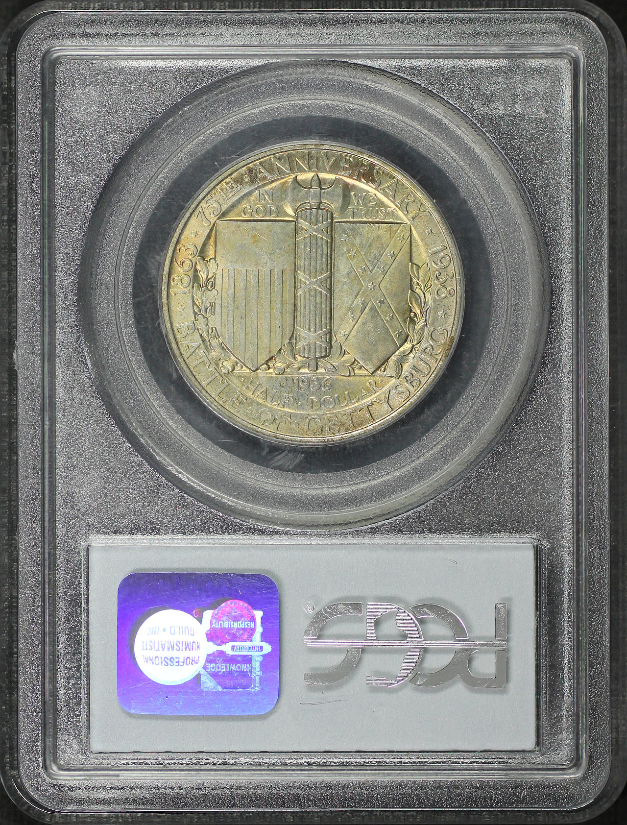 Reverse of this 1936 Silver Commemorative Gettysburg 50C PCGS MS-66