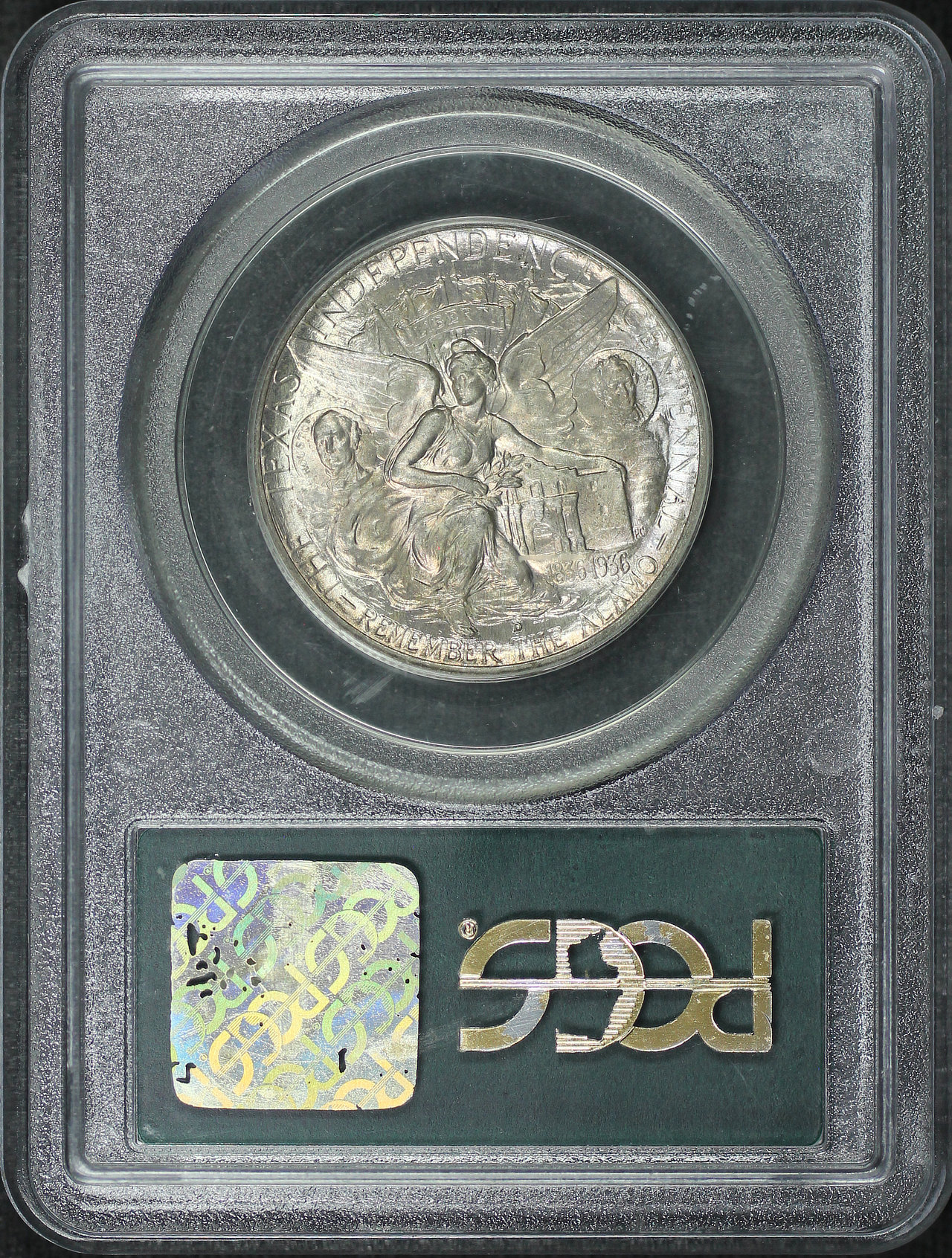 Reverse of this 1936-D Silver Commemorative Texas 50C PCGS MS-66 CAC