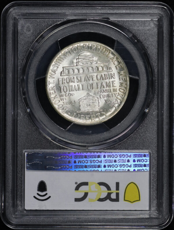 Reverse of this 1946-S 50C Booker T. Washington Silver Commemorative PCGS MS-66