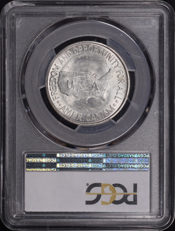 Reverse of this 1954-S 50C Washington-Carver Silver Commemorative PCGS MS-64