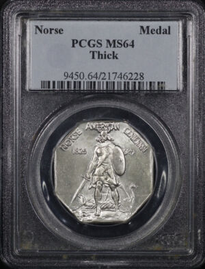 Obverse of this 1925 American ARMedal Norse Thick PCGS MS-64
