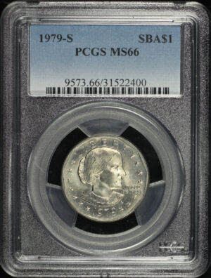 Obverse of this 1979-S Susan B. Anthony Dollar PCGS MS-66