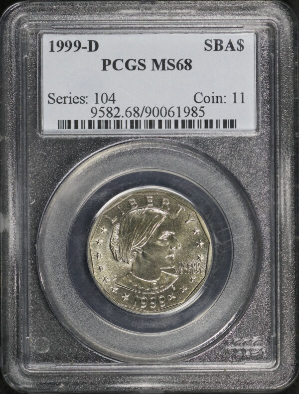 Obverse of this 1999-D Susan B. Anthony Dollar PCGS MS-68