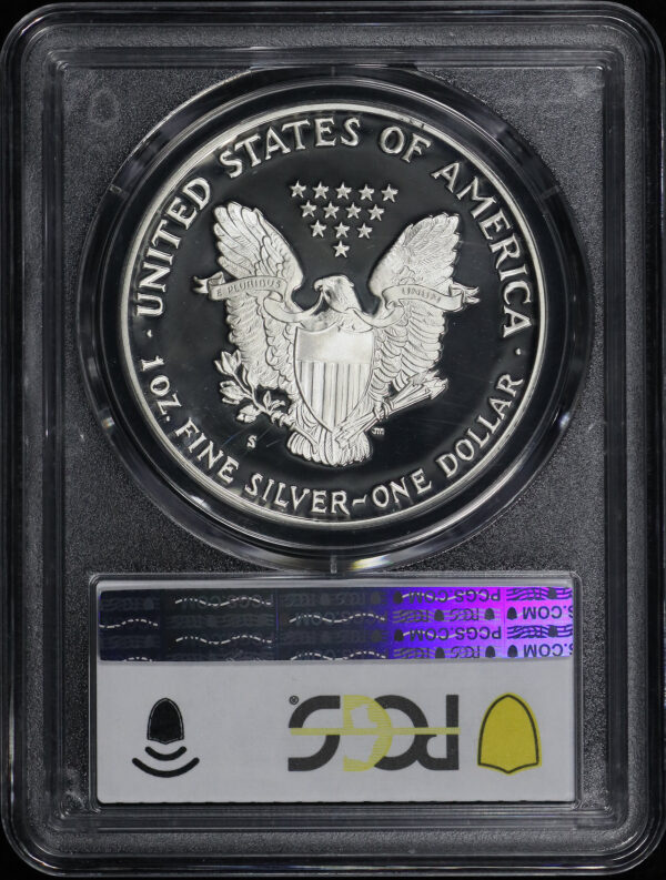 Reverse of this 1986-S Silver Eagle PCGS PR-70 DCAM