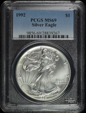 Obverse of this 1992 Silver Eagle PCGS MS-69